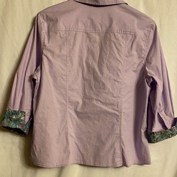 Lilac Taylor Marcs Womens XL Blouse Top Shirt - Picture 3 of 8